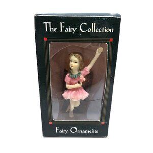 Vintage Dezine The Fairy Collection Christmas Ornament Pink Rose Box 5631